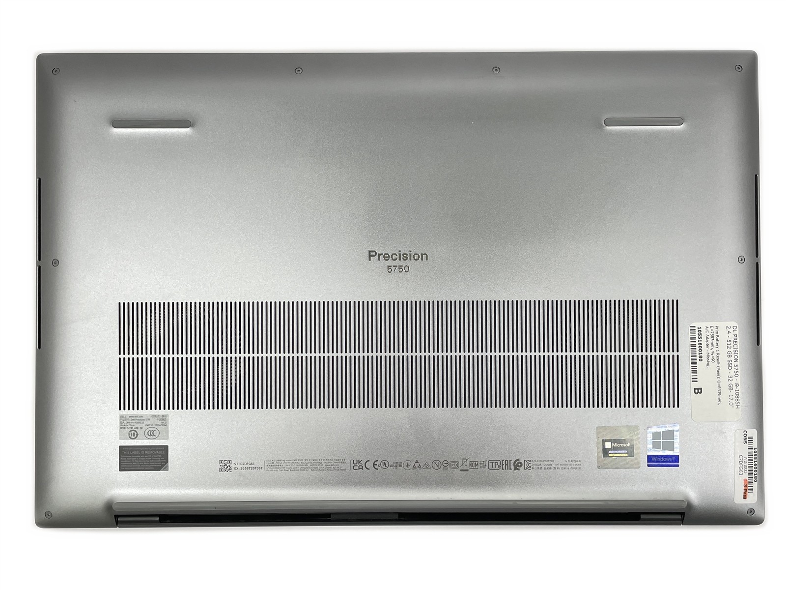 Dell Precision 5750 Laptop i9-10885H 512GB SSD 32GB RAM RTX 3000 – Win 11 Pro