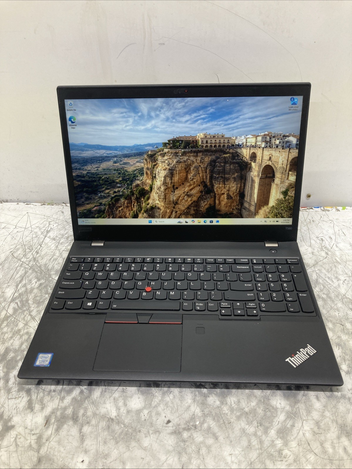 Lenovo ThinkPad T580 256GB SSD, Intel Core i5-8250U, 1.60GHz, 8GB Win 11 Pro