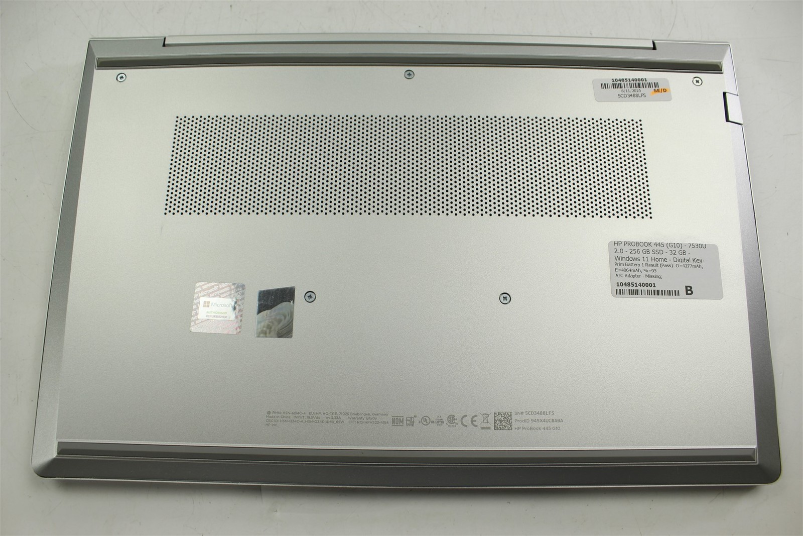 HP ProBook 445 G10 14″ FHD Ryzen 5 7530U 2.0GHz 256GB SSD 32GB RAM W11H