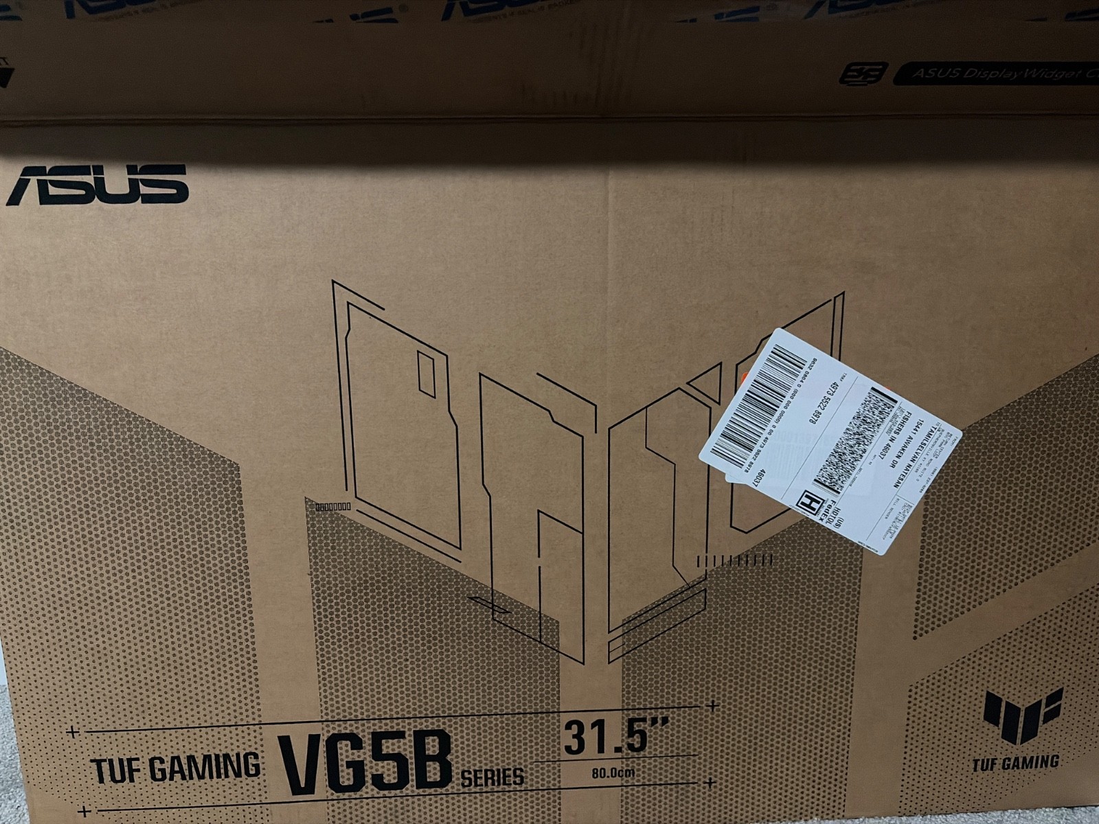 ASUS monitor TUF gaming VG5B series 250HZ 0.5MS 31.5” screen size