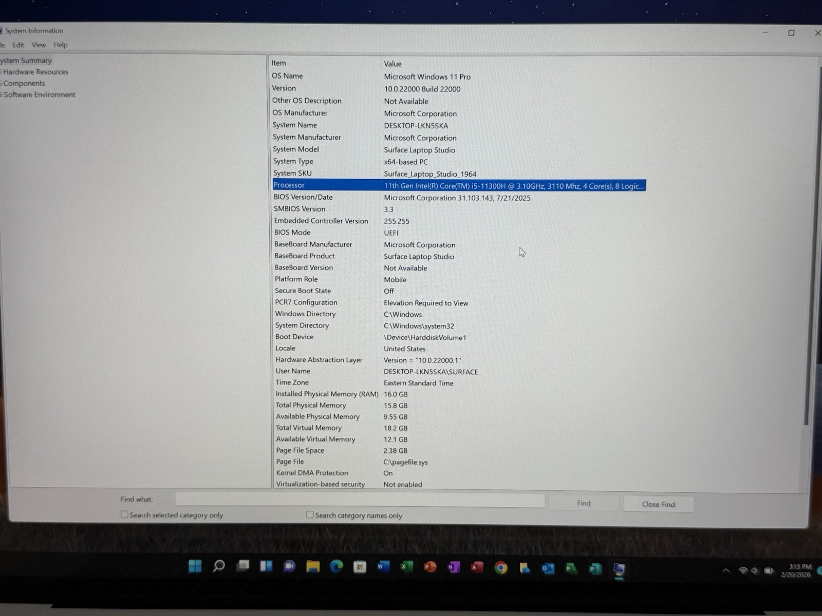 Microsoft Surface Studio 1964 11th Gen i5 11300H 3.1GHz 16GB RAM 512GB SSD