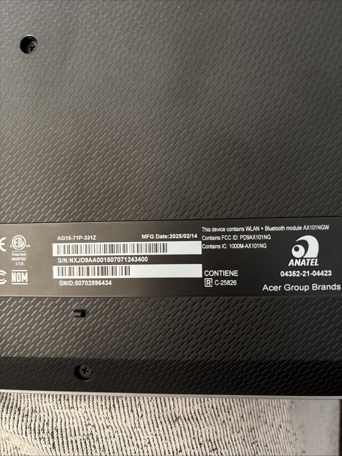 Acer Aspire AG15-71p never used. No box. Retailed for 600.