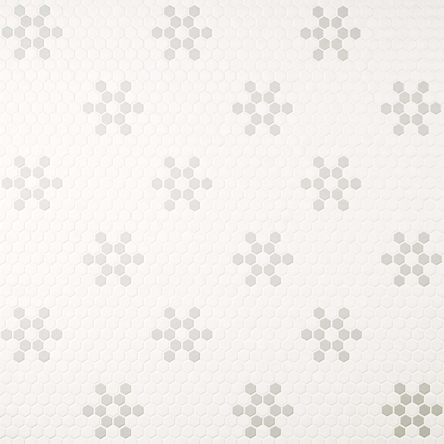 Stylish 12×12 Matte Porcelain Tile in White & Gray for Backsplash & Floors
