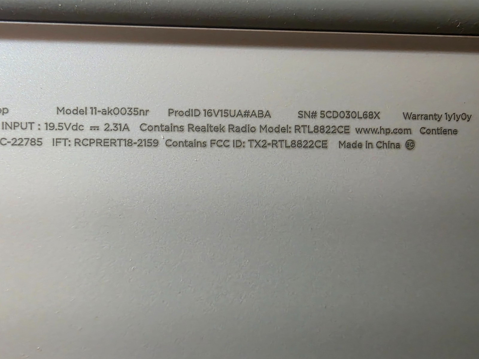 HP Stream 11-AK0035NR 11.6″ Celeron N4000 1.101 4GB RAM 32GB SSD