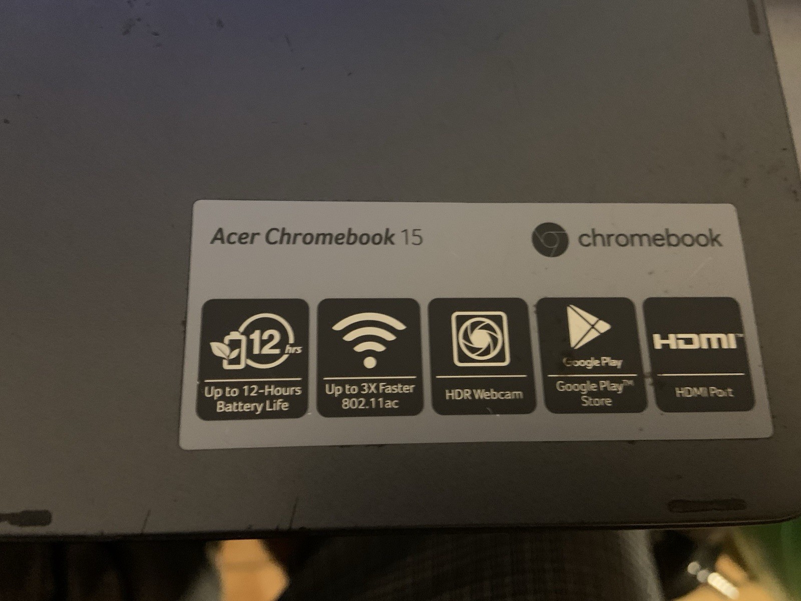 Acer Chromebook 15 CB3-532-C3F7 2Gb Ram DDR3 16gb SSD EMMC