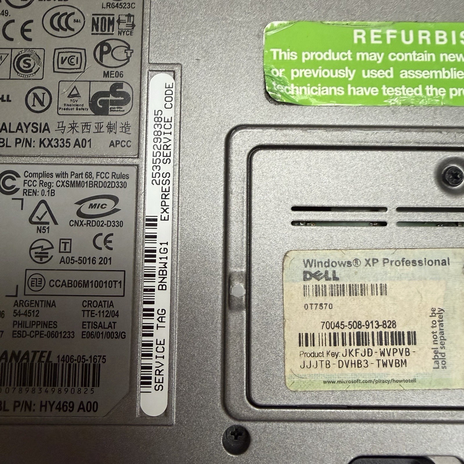 Dell Latitude D630 Fresh Load XP Pro T7250 SP3 RS232 DVD 2GB 150GB RW DVD