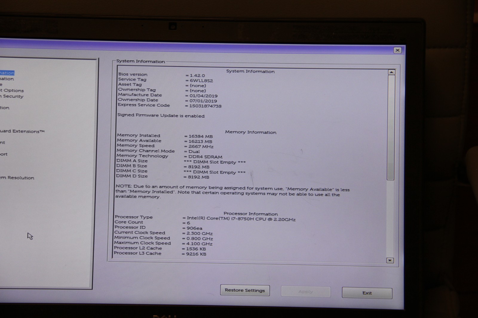 Dell Precision 7730 Laptop i7-8750H 256GB M.2 SSD 16GB RAM Quadro P4200 WIN 11