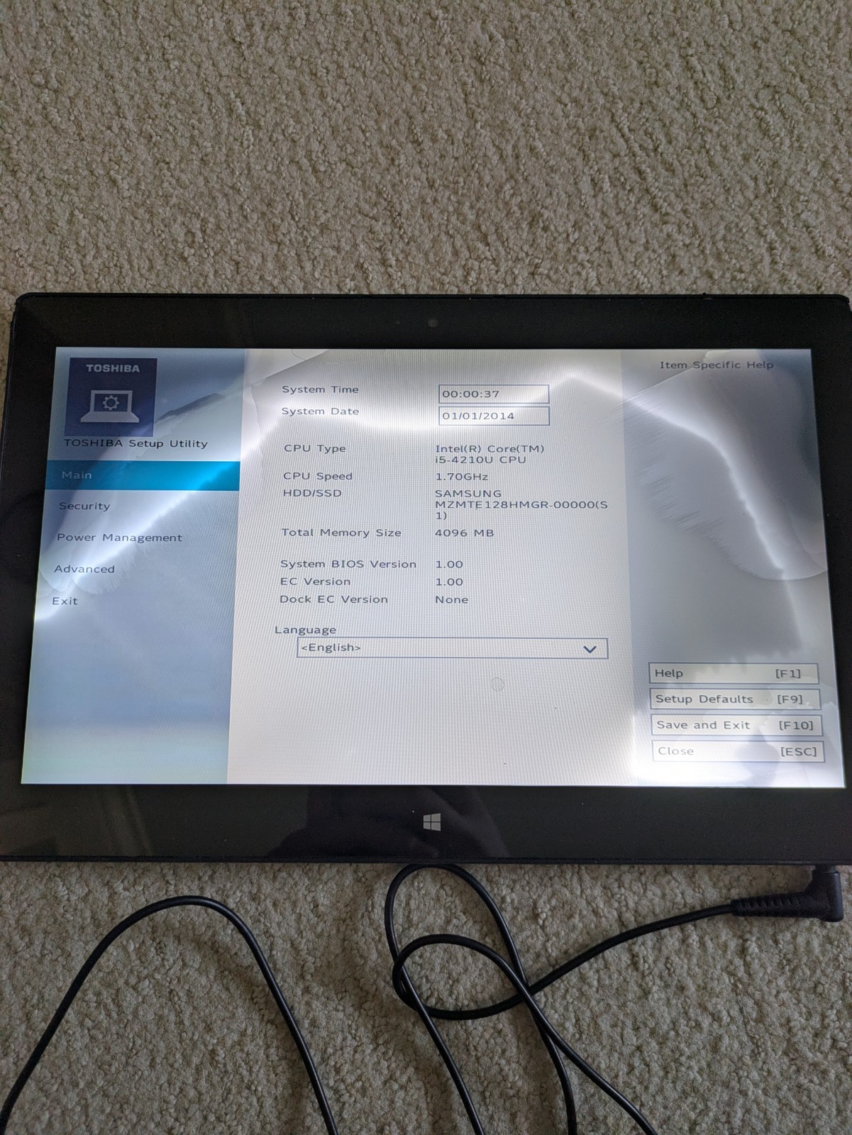 Toshiba Satellite Click 2 Pro P35W-B3220 Intel Core i5-4210u Laptop Tablet