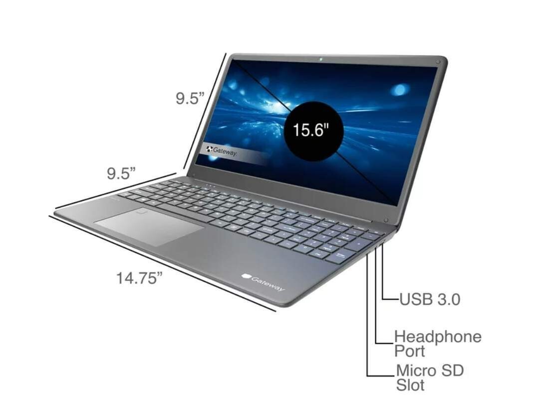 Gateway 15.6″ Ultra Slim Notebook 128GB 11th Gen Intel Core i3-1115G4 Processor