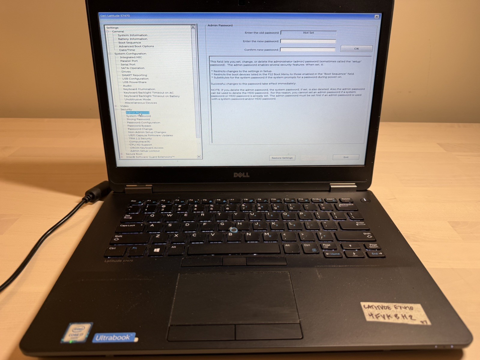 Dell Latitude E7470 Laptop Intel Core i7 6th Gen No HD/OS/AC Adapter