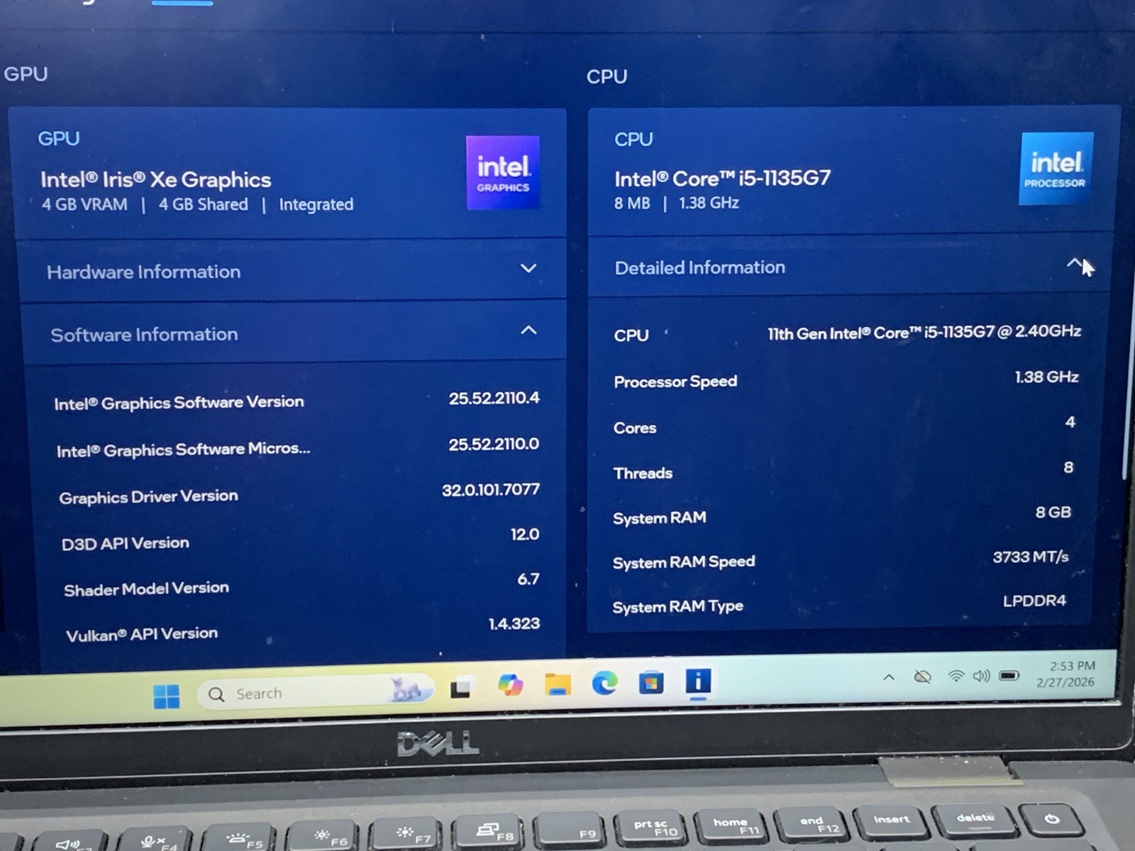 DELL LATITUDE 7420 i5-1135G7@2.40GHz 8GB RAM 256GB NVMe W11P TOUCH W/AC *QTY