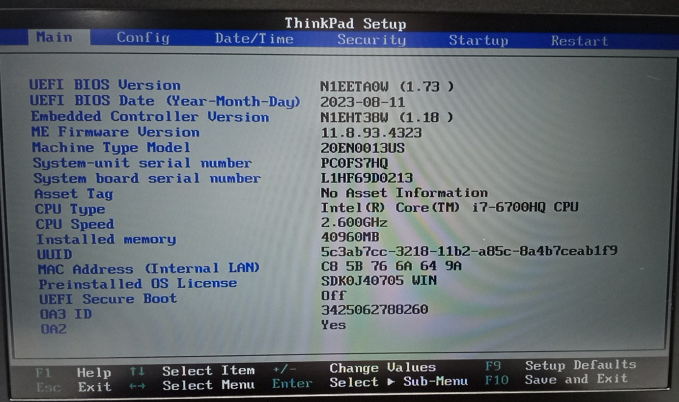 Lenovo ThinkPad P50 15.6″ i7-6700HQ@2.60GHz 4GB RAM NVIDIA No HDD No OS MC303!