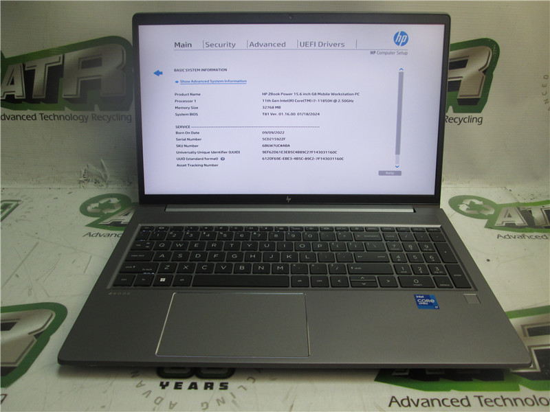 HP ZBook Power Laptop i7 11850H 2.5GHz 32GB RAM 512GB SSD