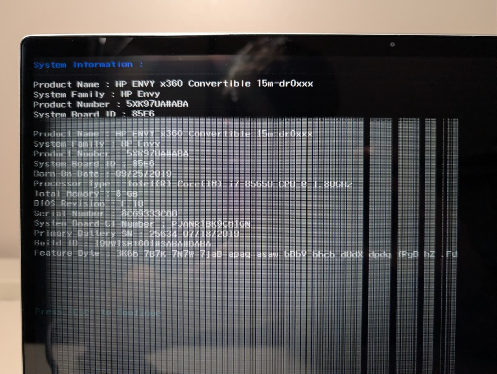 15″ Read! HP Envy x360 15M-DR0 | i7 8th Gen 8GB RAM NO SSD | No Charger | AS-IS