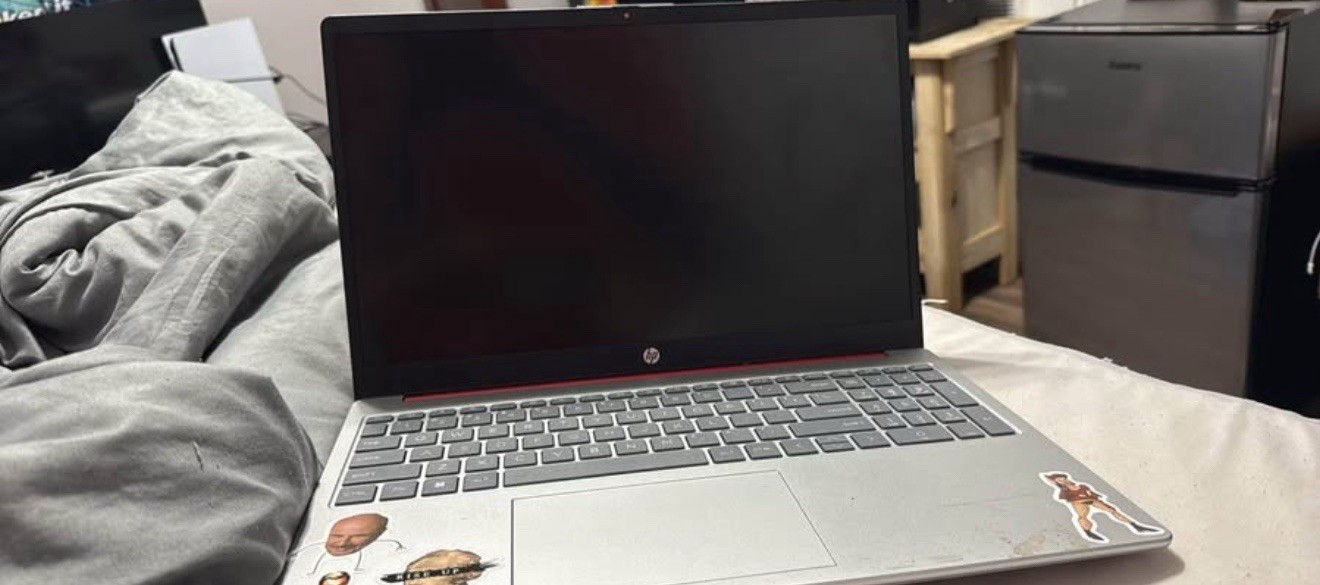 Hp Laptop, Red , Perfect Condition Besides The Stickers, Comes With Charger.