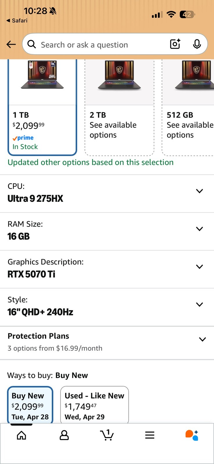 MSI Vector 16 HX AI (2025) | Ultra 9 | RTX 5070 | 32GB RAM | QHD+ 240Hz | 1TB