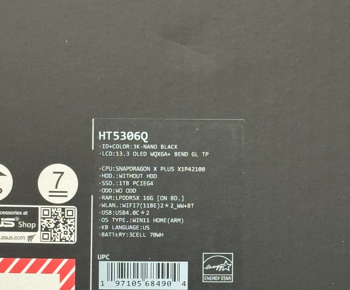ASUS ProArt PZ13 13″ OLED 3K Detachable Laptop Snapdragon X Plus 16GB 1TB SSD