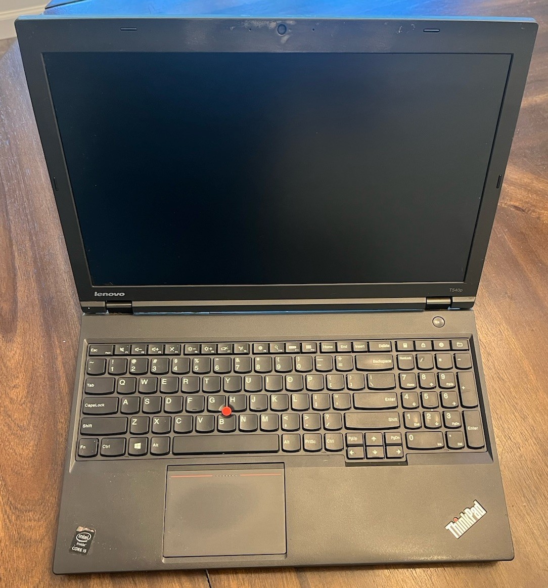 Lenovo Thinkpad T540p Laptop i5-42100. 2.6GHz 12GB 256GB SSD. Working. Win 11