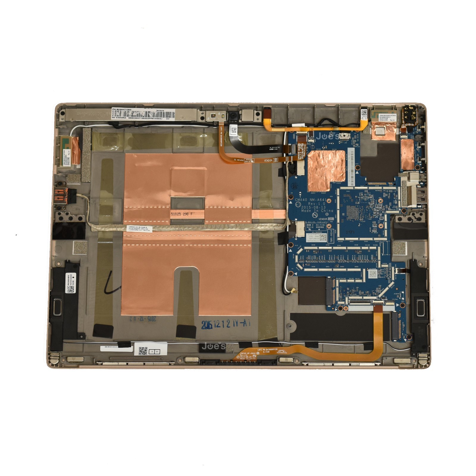 Lenovo IdeaPad Miix 700-12ISK 80QL0020US Intel Core M7 BACK COVER GOLD PARTS