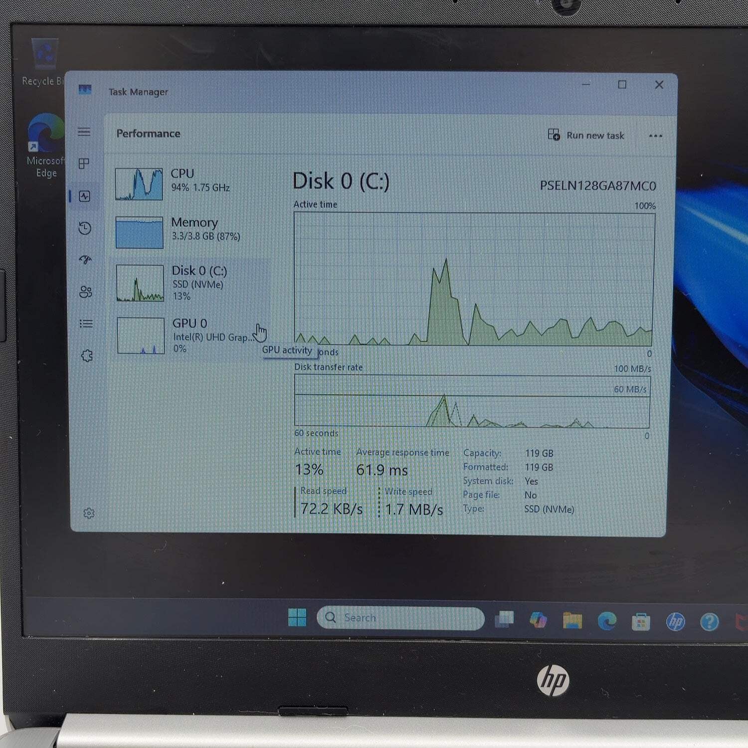 HP Laptop 14-DQ0703DX 14″ Pentium Silver N5030 1.1GHz 4GB RAM 128GB SSD