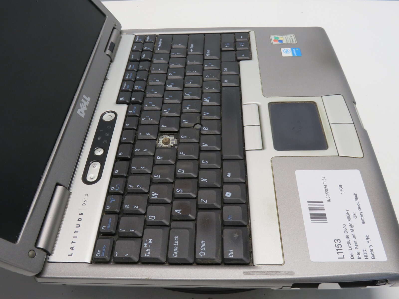 Dell Latitude D610 Intel Pentium M 1.86GHz 1.5GB 40 GB WIN XP No Batt