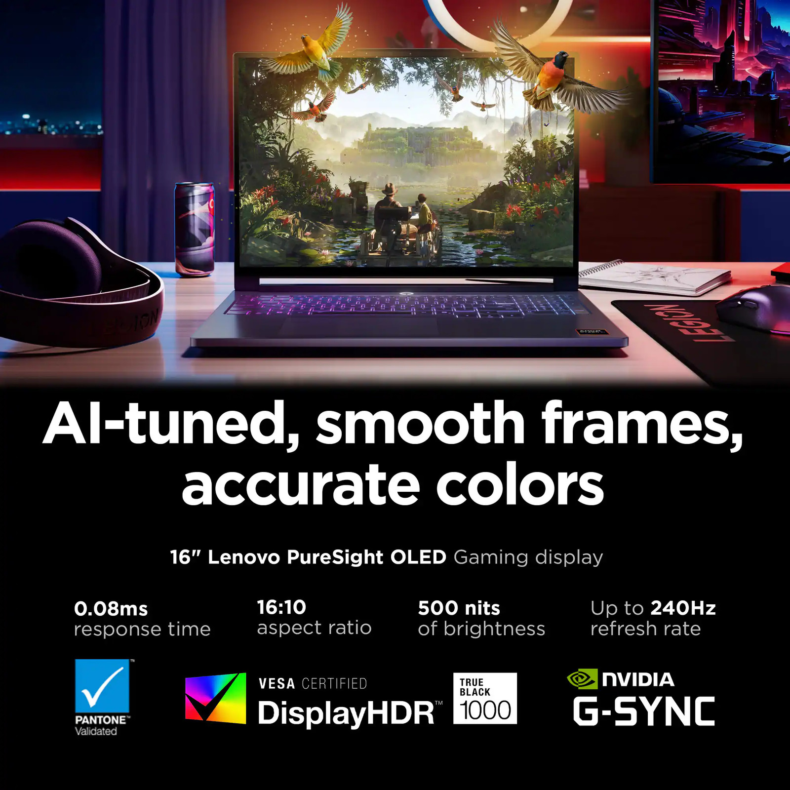 Lenovo – Legion 7a 16″ 2.5K 240Hz OLED Gaming Laptop – AMD Ryzen AI 9 HX 470 …