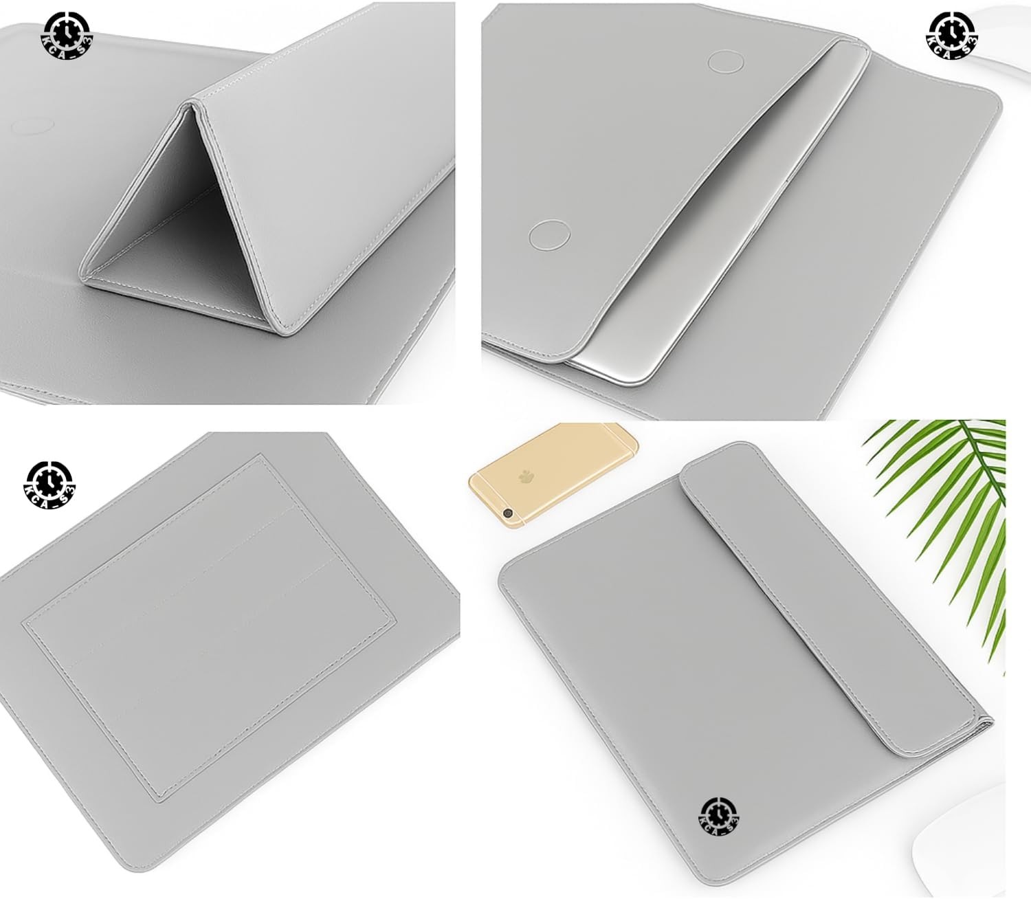 Silver 3-in-1 Laptop Sleeve 14-15.6 Inch ONLY, MacBook Air Pro 15 Surface Dell X