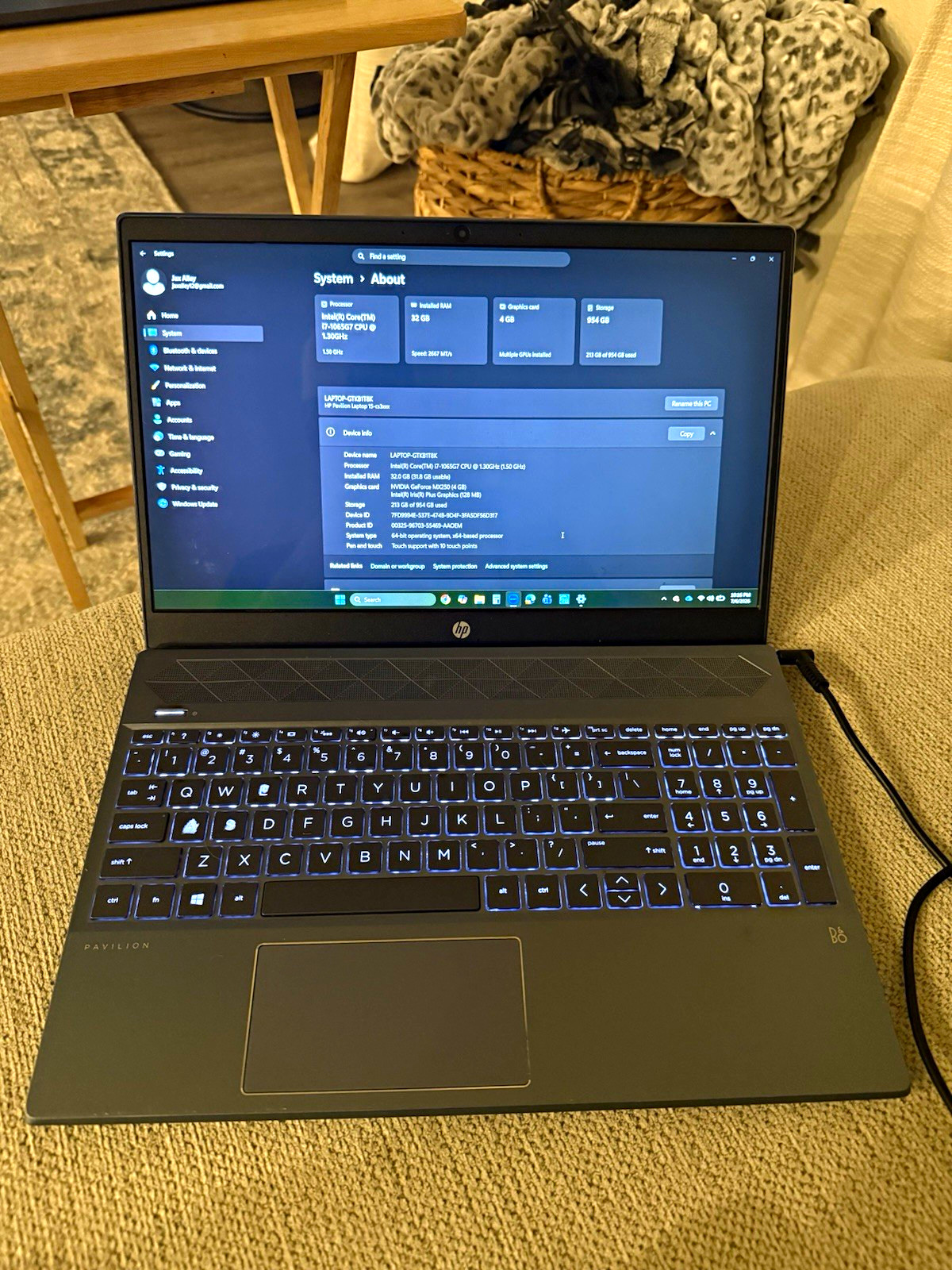 HP Pavilion 15-eg0xxx 15.6″ FHD i7-1065G7 1TB Blue / Touchscreen