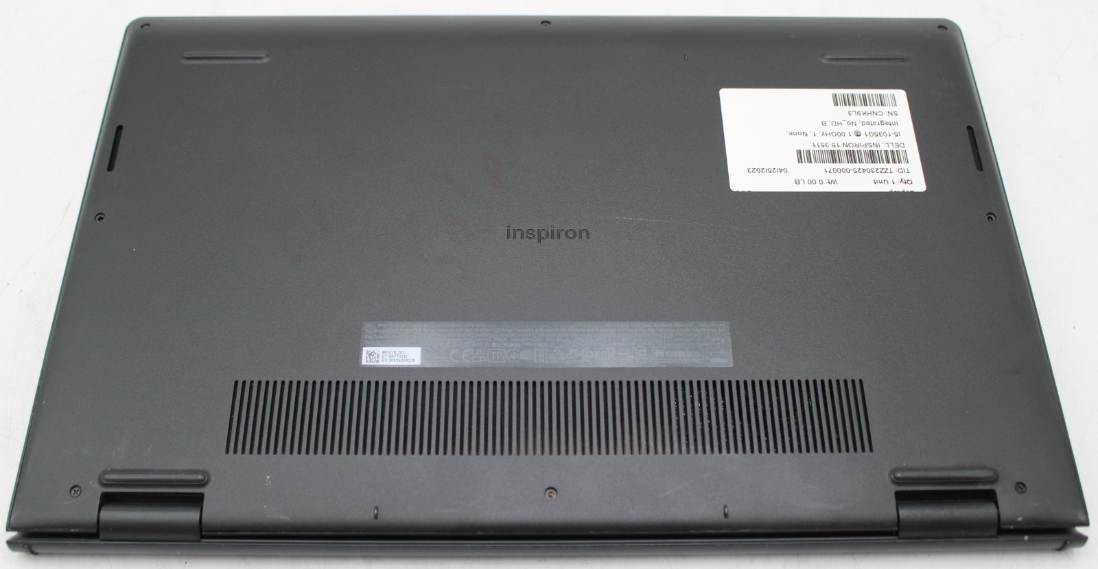 15.6″ Dell INSPIRON 15 3511 Laptop i5-1035G1 @ 1.00GHz 8GB RAM 128GB SSD Win 11P