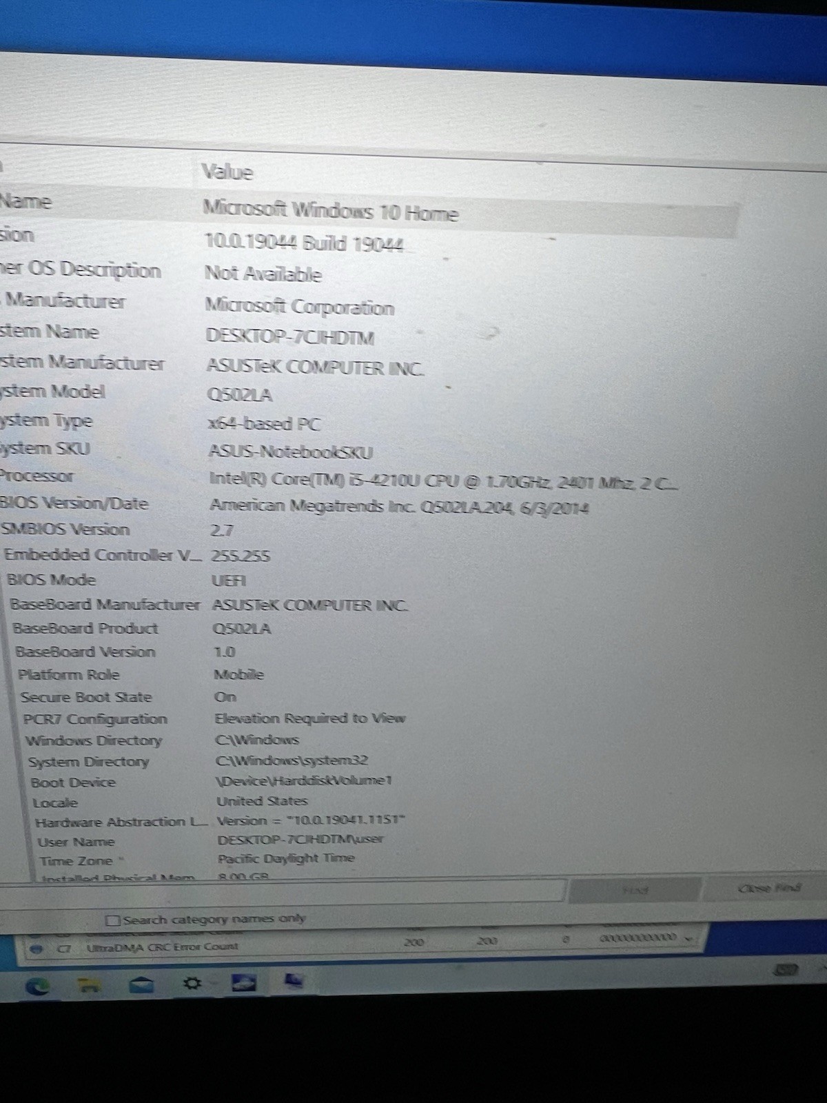 Asus Q502L 2in1 Touch Laptop Intel i5-4210U @ 1.70 GHz 8GB 1TB HDD Win 10