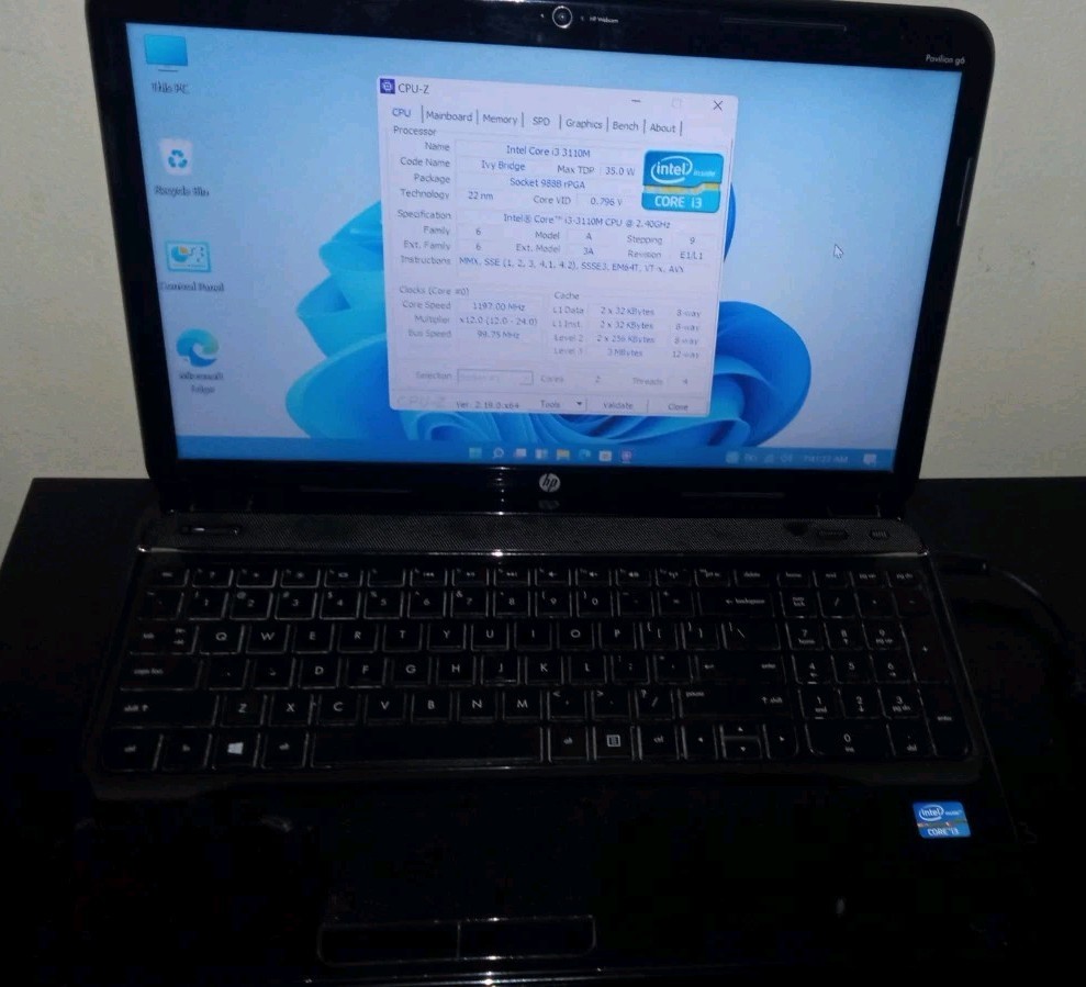 HP Pavilion G7 Laptop 17″, I3-3110M 6GB RAM 750GB HDD, Windows 11 Pro Optimized