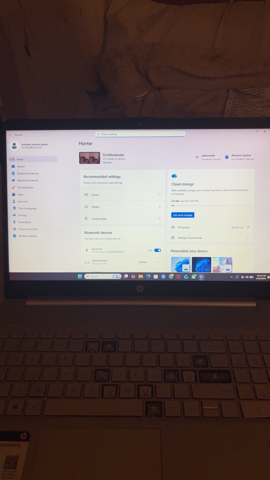 HP 15-dy5xxx Laptop Intel Core i3 15.6″ Silver Windows 11 Bluetooth Wi-Fi