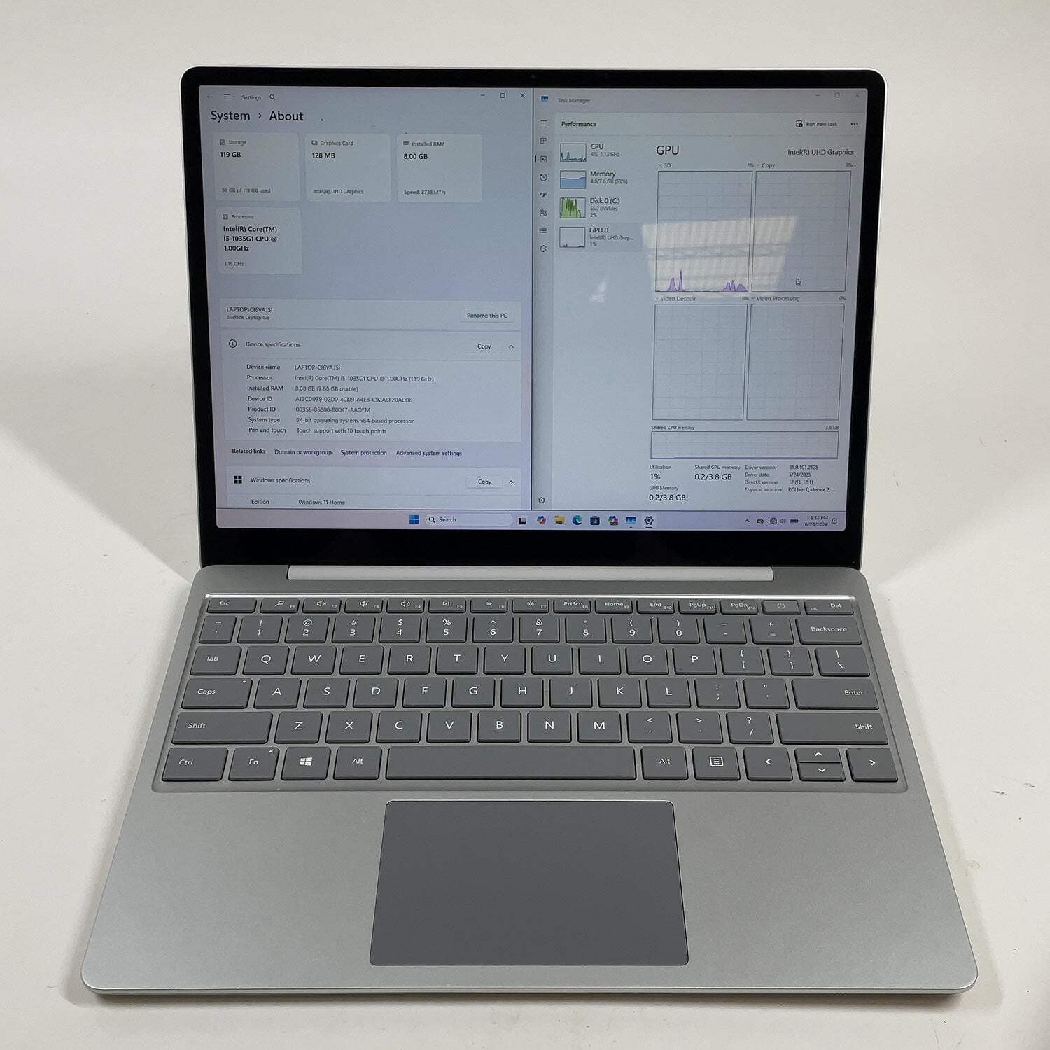 Microsoft Surface Go 1 1943 12.4″ i5-1035G1 1.0GHz 8GB RAM 128GB SSD READ