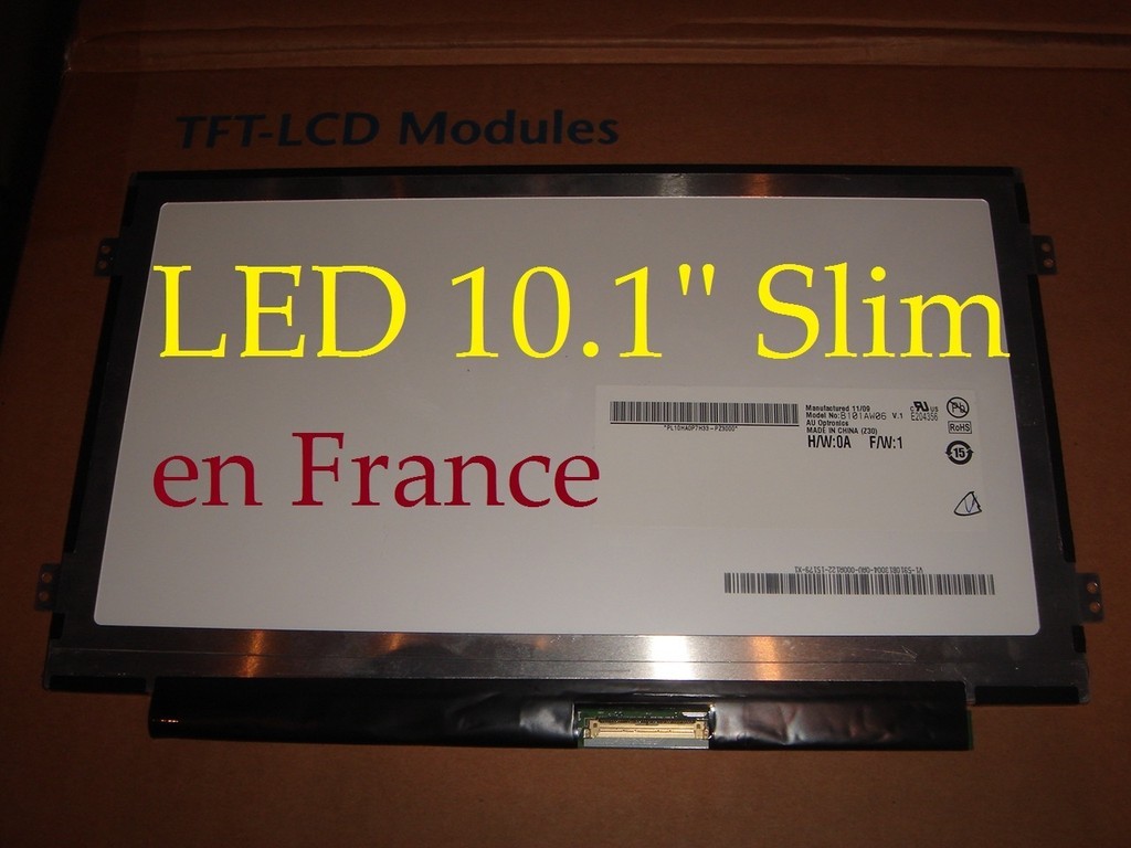 Screen LED 10.1″ B101AW06 V.1 Fine / Slim WSVGA 1024×600 40pins NEW