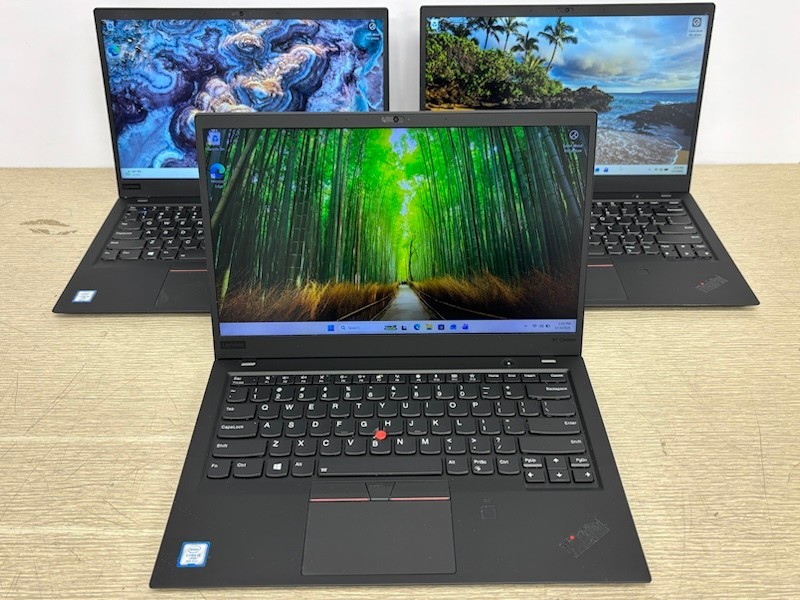 3x Lenovo ThinkPad X1 Carbon Gen 6 i5-8350U 1.70GHz 8GB 256GB W11P Laptop (Lot)