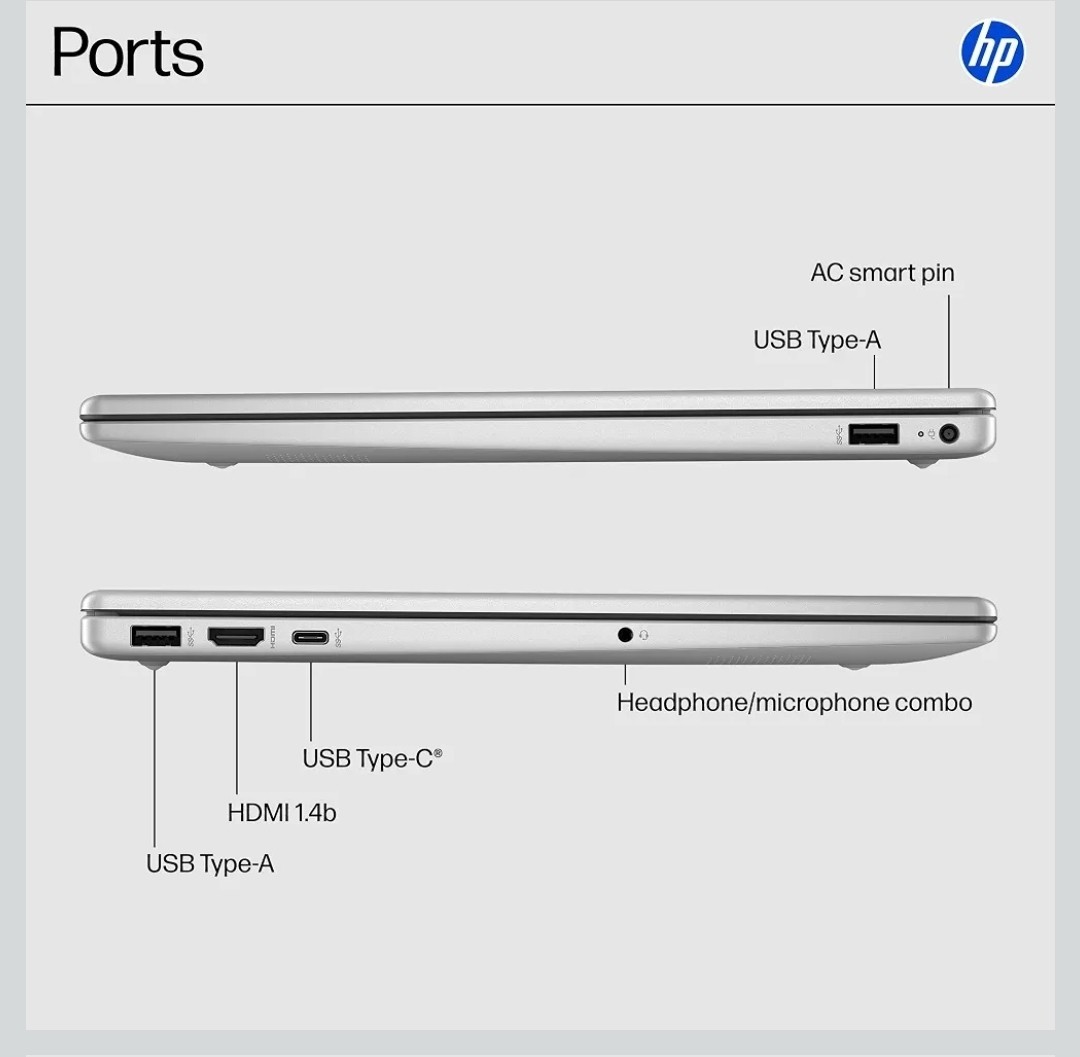 HP 15.6″ Touchscreen Laptop AMD Ryzen 5 8GB RAM 512GB SSD Windows 11- Silver