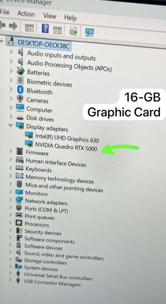 Lenovo ThinkPad P53 Xeon E-2276M/2.8GHz/48GB RAM 1TB/RTX 5000 16-GB/window 11