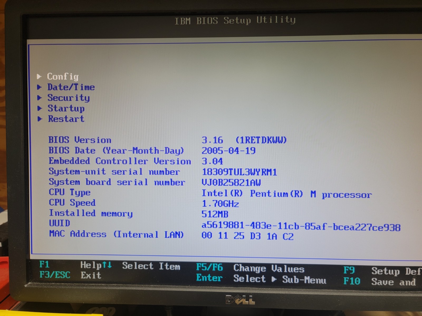 IBM THINKPAD R51 LAPTOP – PARTS ONLY – SEE DESCRIPTION – #102