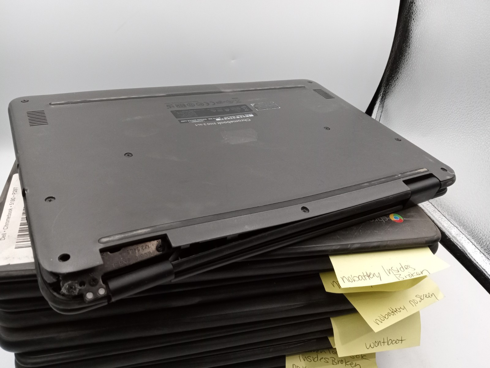 Lot of 8 – Dell 3100 5190 Chromebook Laptops * FOR PARTS * VARIOUS ISSUES -RR