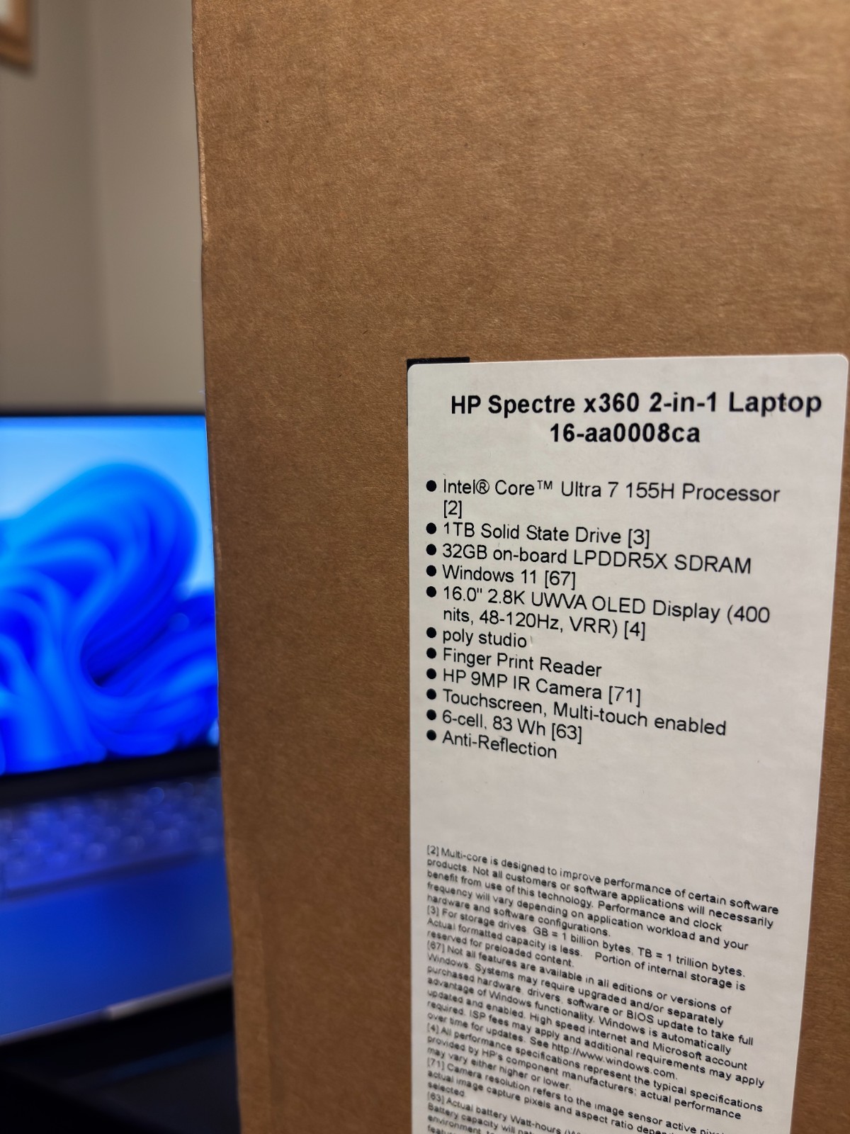 Like New | HP Spectre x360 16″, Ultra 7, 32GB RAM, 1TB SSD, OLED Touchscreen