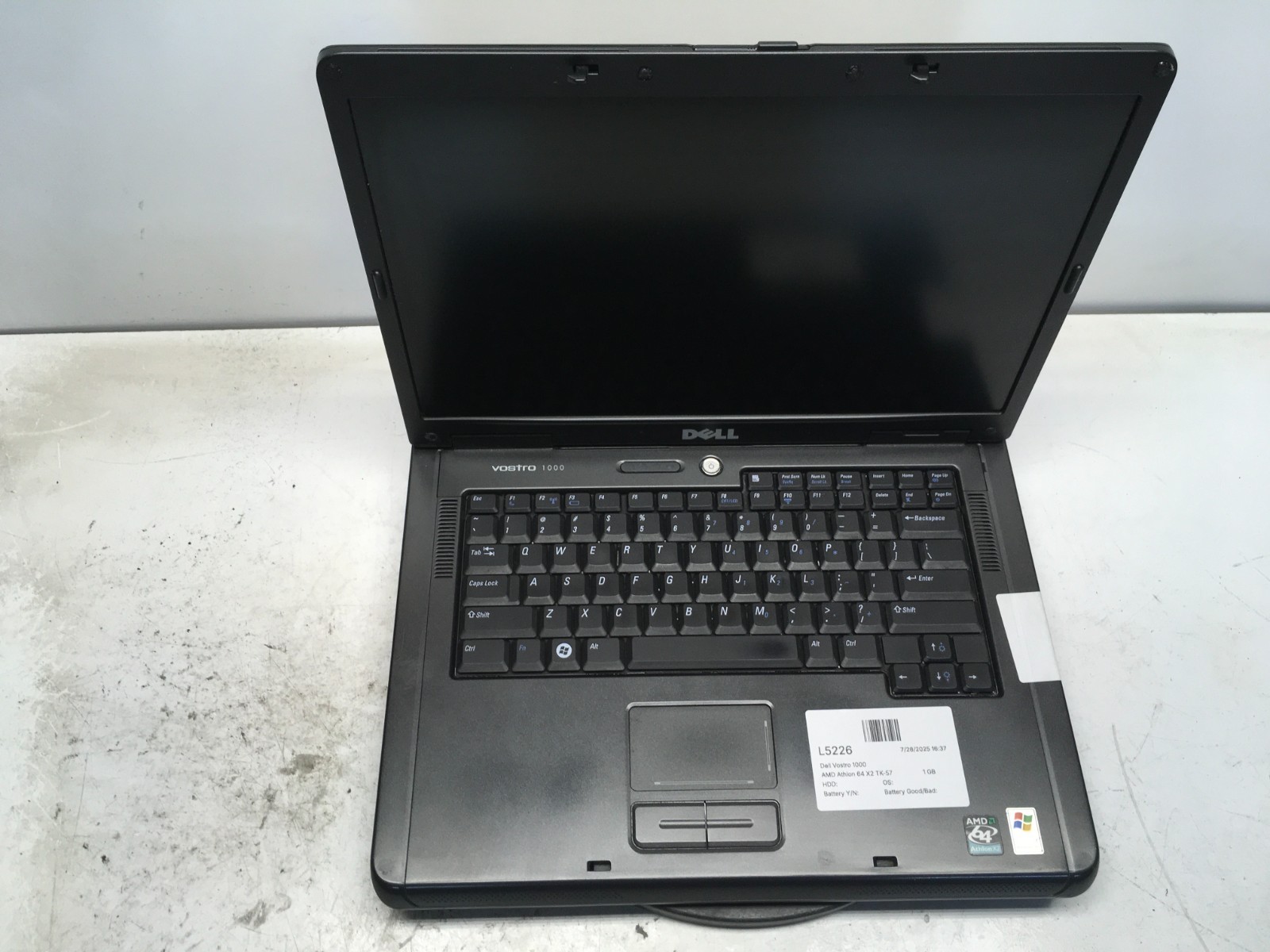 Dell Vostro 1000 AMD Athlon 64 X2 TK-57 1.9GHz 1 GB NO HDD