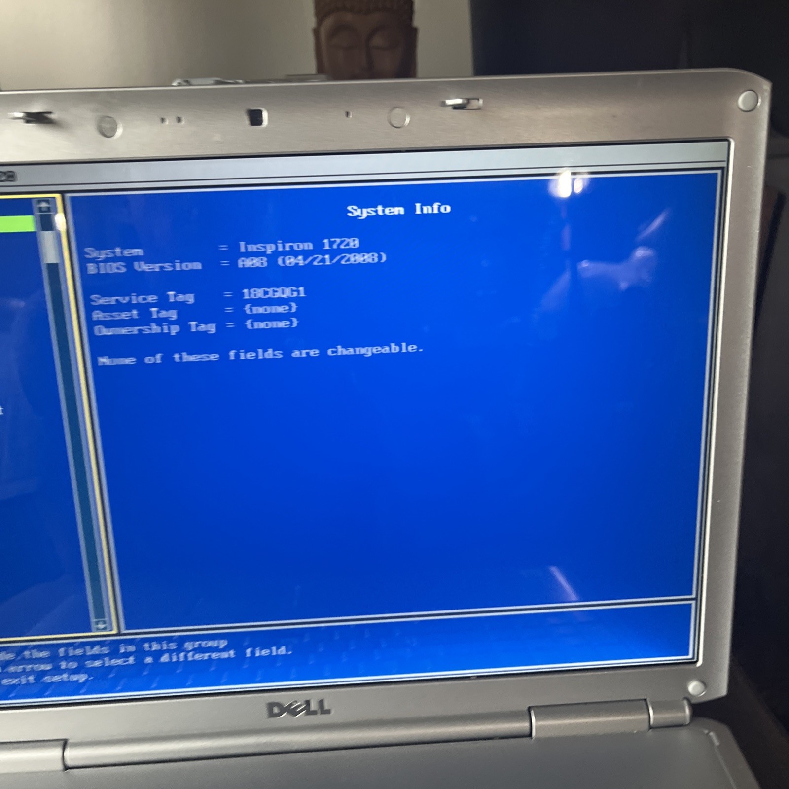 Dell Inspiron 1720 PP22X Intel Core 2 Duo 750MHz 1GB 17″ WXGA+ 1440×900 AS iS