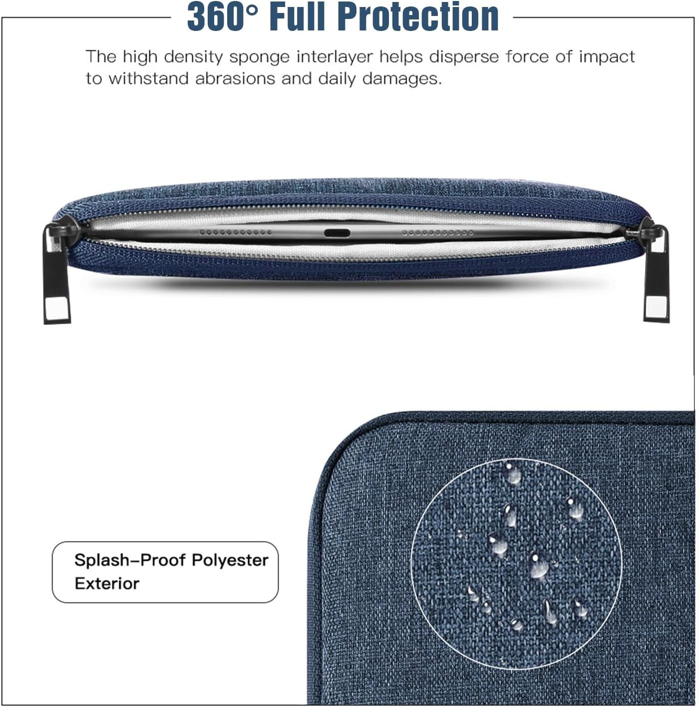 9-11″ Tablet Sleeve Bag for iPad 11-inch A16 2025, iPad 10.9″/10.2″ and Galaxy T