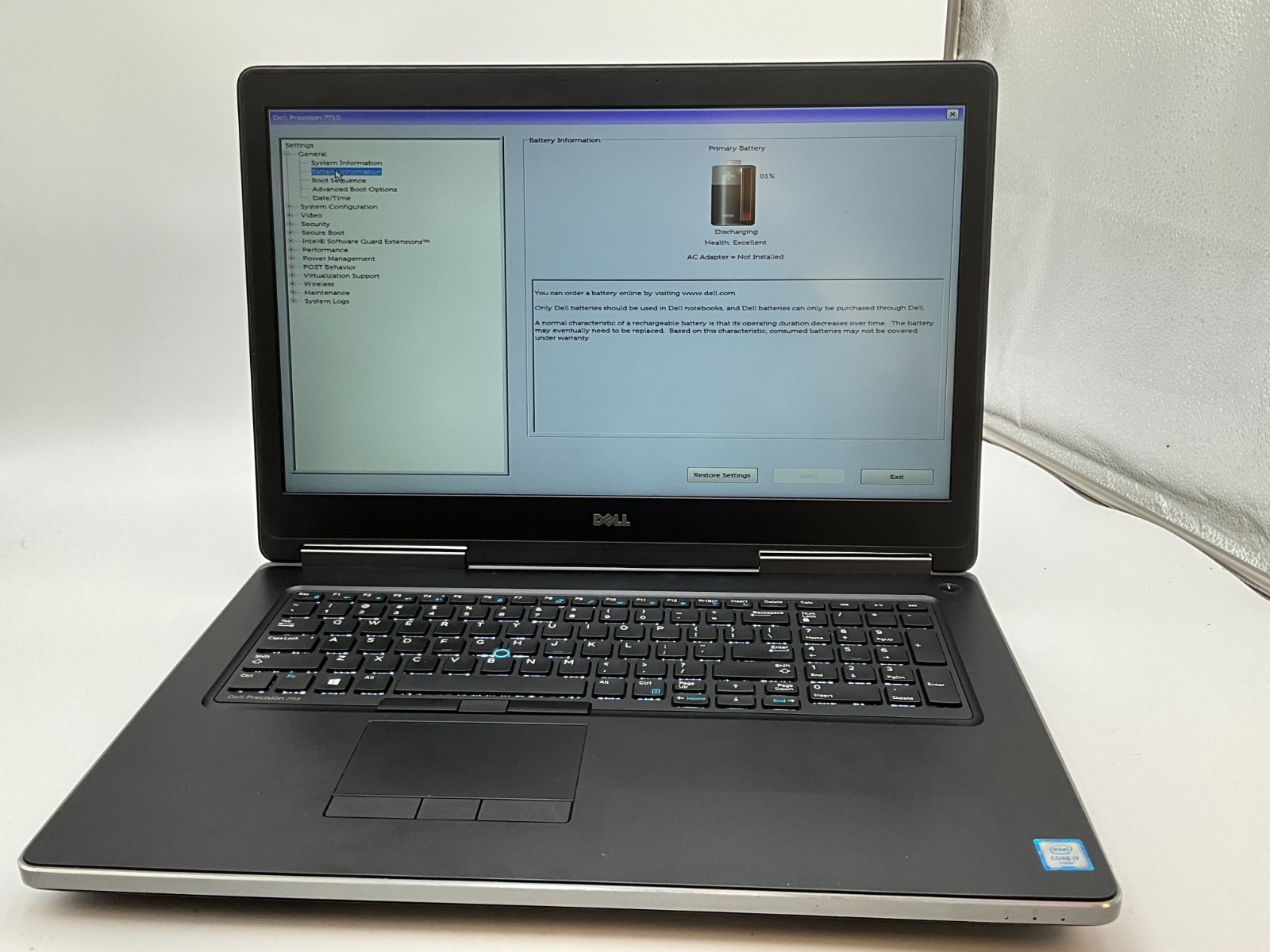 DELL Precision 7710 17.3″ i7-6820HQ 64gb 1tb/512gb M5000M Laptop 35292G2 no OS