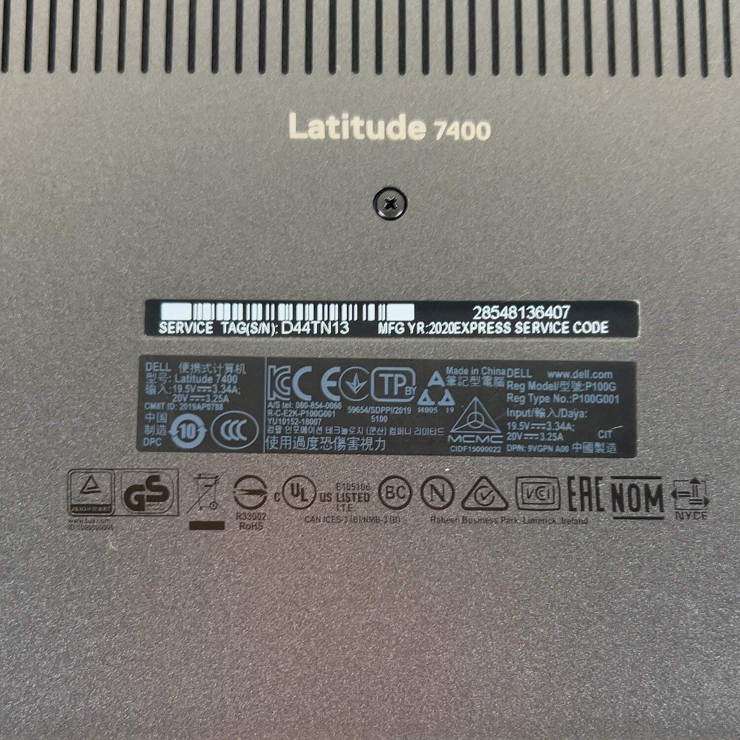 Dell Latitude 7400 14″ i5-8365U 1.6GHz 8GB RAM 256GB SSD