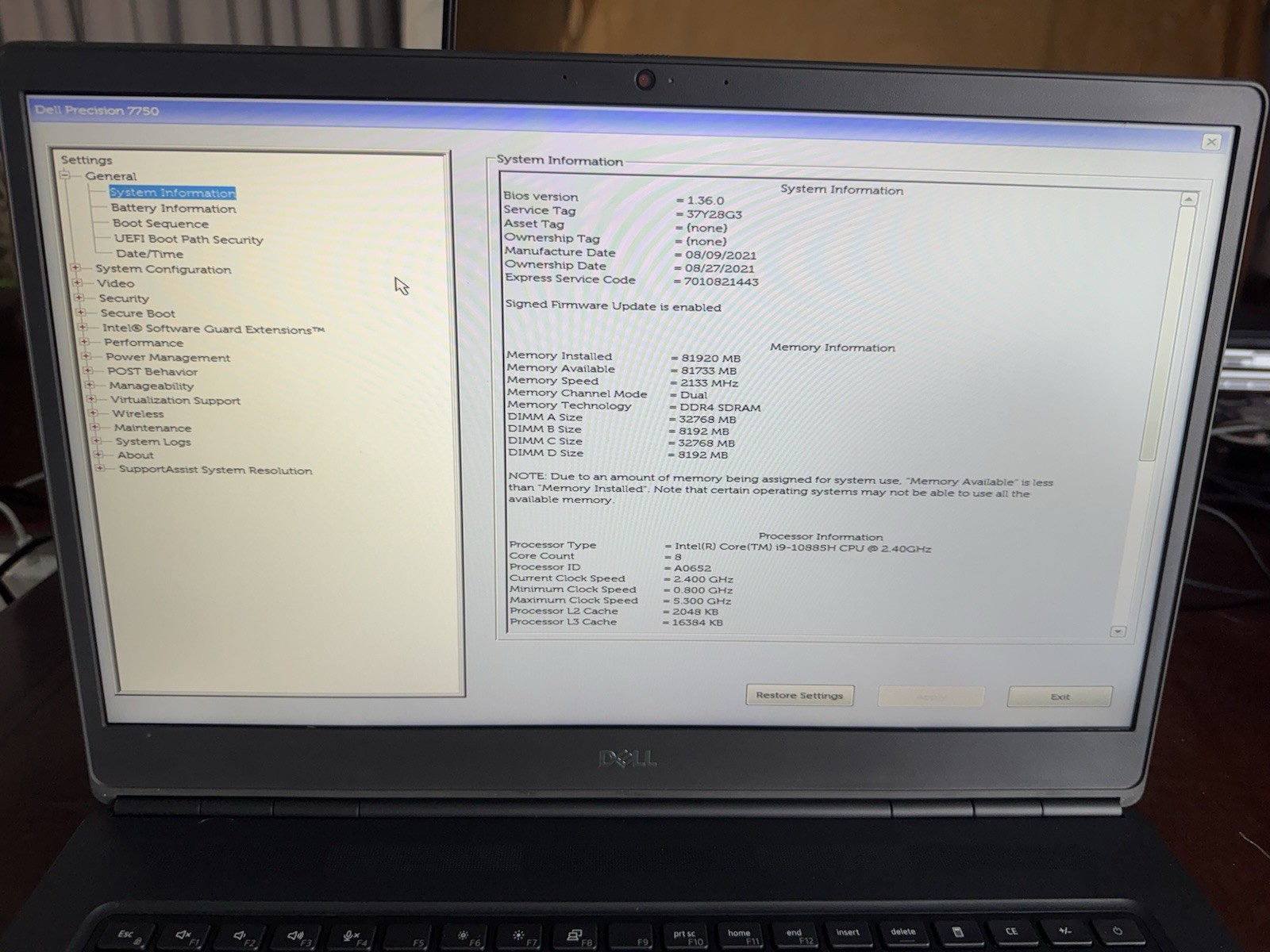 Dell Precision 7750 17.3″ i9 80GB RAM 1TB SSD RTX 5000 Workstation w/ 240W Charg
