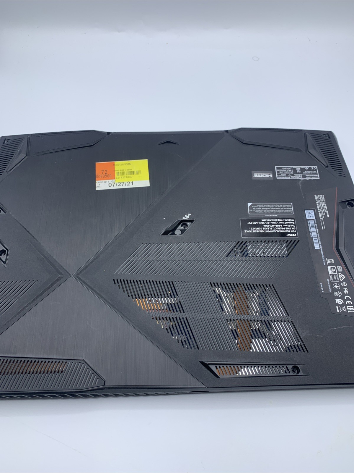 MSI Laptop GF63 Thin 10sc-222us-BB51050H8GXXDX10M
