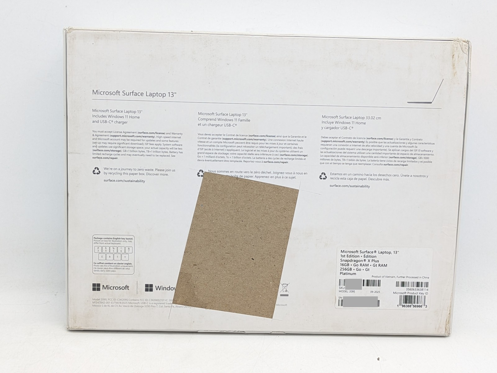 Microsoft Surface Laptop 2095 13″ Snapdragon X Plus 16GB RAM 256GB UFS Win11H