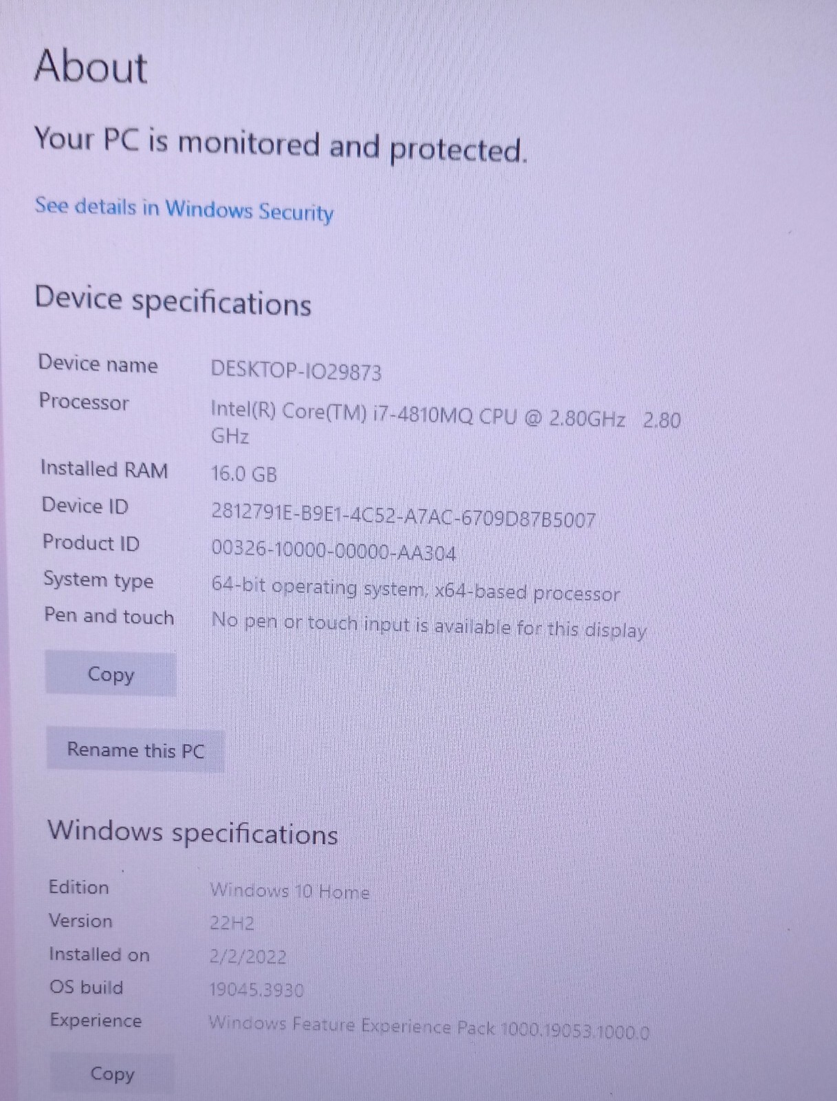 Sager Clevo NP8268 P157SM I7-4810mq 2.8-3.8Ghz 16GB 512GB NVIDIA P3000 AX200