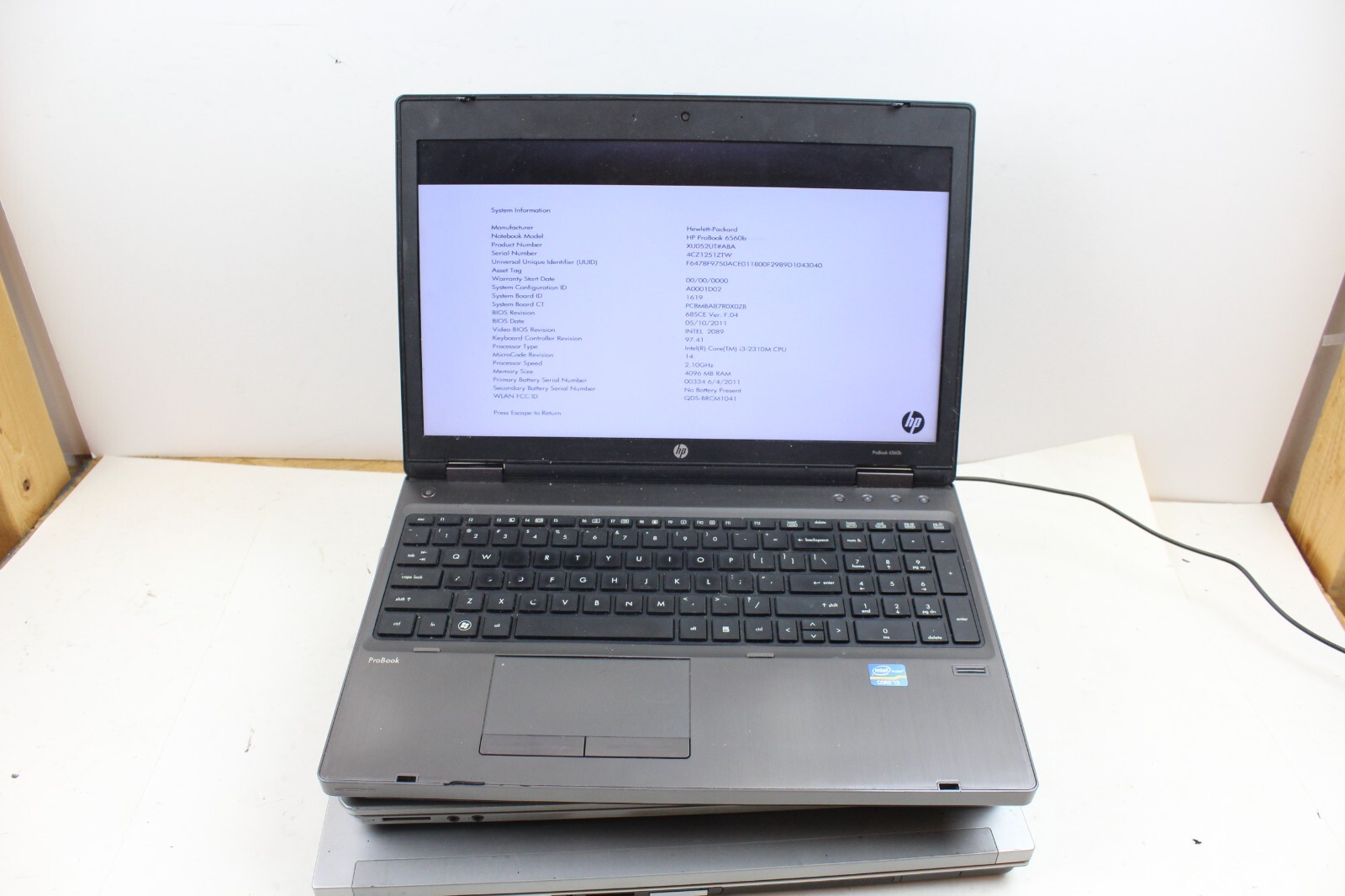 AS IS Lot of 3 HP ProBook 6560b 8730w 4530s i3 4Gb 6GB NO HDD